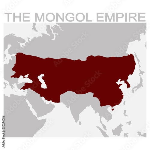 vector map of the mongol empire for your design