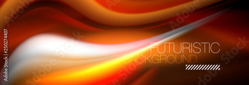 Fluid colors mixing glowing neon wave background, holographic texture