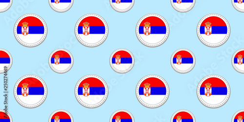 Serbia round flag seamless pattern. Serbian background. Vector circle icons. Geometric symbols stickers. Texture for sports pages, games, travelling design elements. patriotic wallpaper. Free Download Serbia round flag seamless pattern. Serbian background. Vector circle icons. Geometric symbols stickers. Texture for sports pages, games, travelling design elements. patriotic wallpaper. - GFXLoad