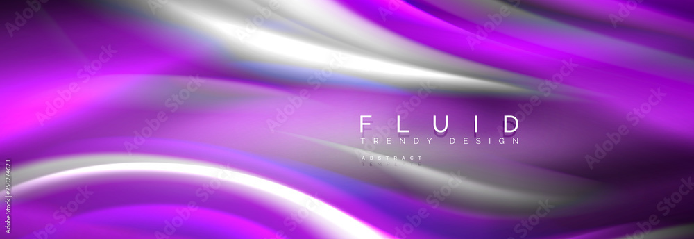 Fluid colors mixing glowing neon wave background, holographic texture Fluid colors mixing glowing neon wave background, holographic texture