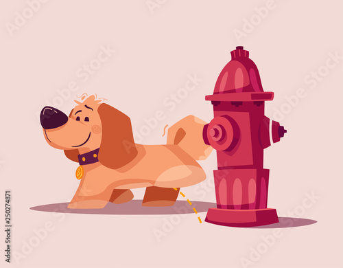 Dog character. Best friend. Cartoon vector illustration