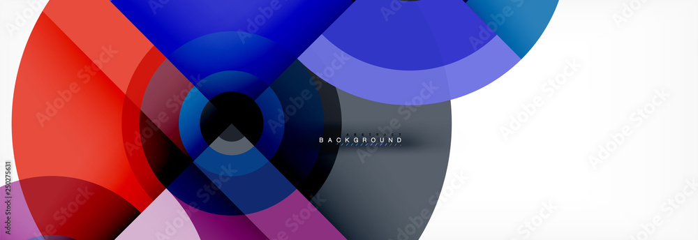 Minimal geometric circles and triangles abstract background, techno modern design, poster template Minimal geometric circles and triangles abstract background, techno modern design, poster template
