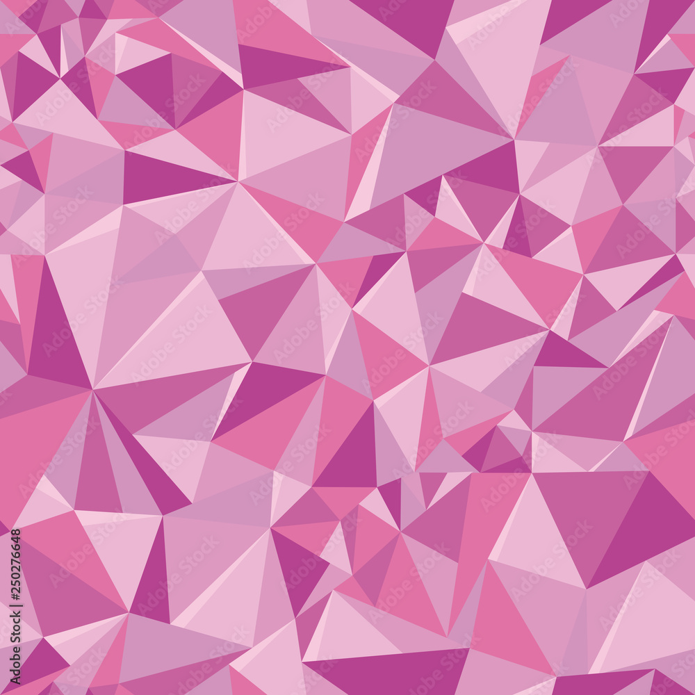 Seamless pattern for a background consisting of randomly arranged triangles, the texture is similar to pink crystals Seamless pattern for a background consisting of randomly arranged triangles, the texture is similar to pink crystals