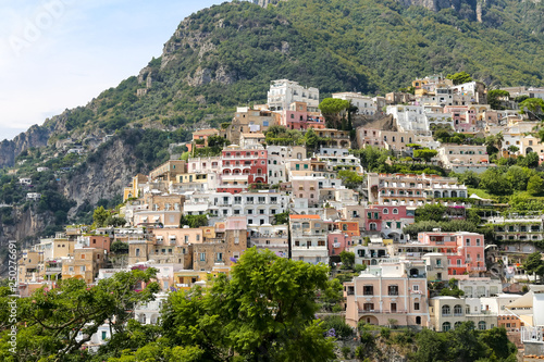 General view of Positano Town in Naples, Italy