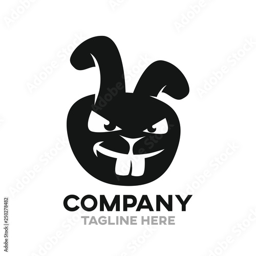 Angry rabbit logo