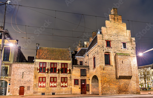 The Gevangenpoort, a former gate and medieval prison in The Hague, Netherlands