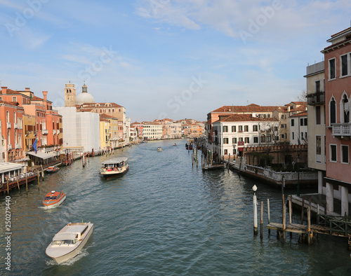 Venice in Italy and the Main waterway called Canal Grande