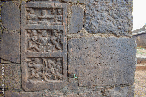 Ancient epic stone carving of god spotted in the old city of India