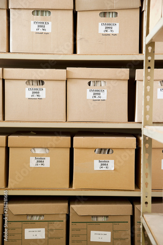 Boxes of Invoices