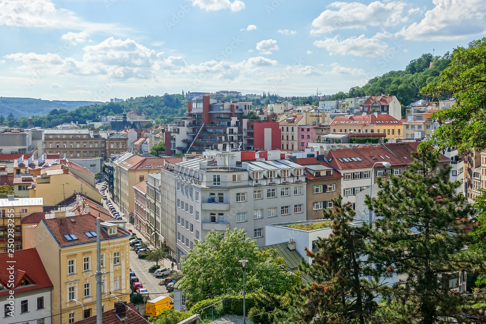 BRNO, CZECH REPUBLIC - July 25, 2017: view of Buildings around Brno, Czech