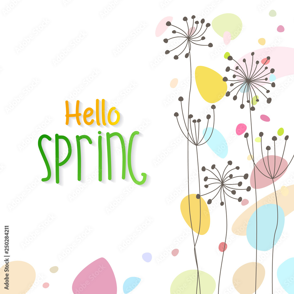 Hello spring. Spring Background. Spring design background with abstract beautiful colorful flower. Vector illustration. Wallpaper. flyers, posters, brochure, voucher discount. Hello spring. Spring Background. Spring design background with abstract beautiful colorful flower. Vector illustration. Wallpaper. flyers, posters, brochure, voucher discount.