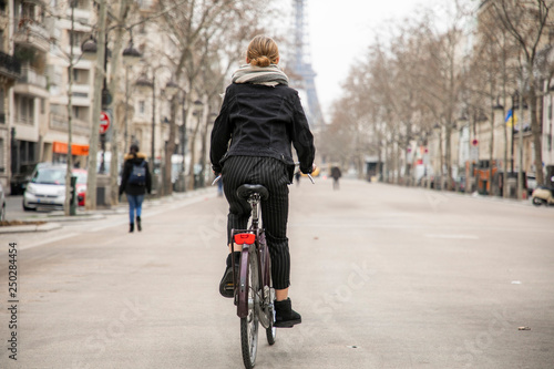 Wallpaper Mural Woman riding a bike Torontodigital.ca