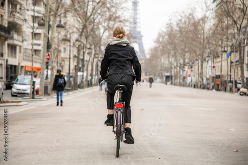 Wallpaper Mural Woman riding a bike Torontodigital.ca