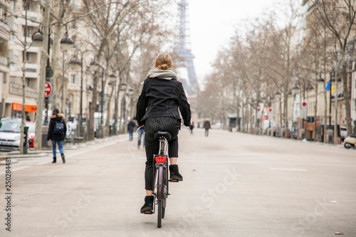 Wallpaper Mural Woman riding a bike Torontodigital.ca