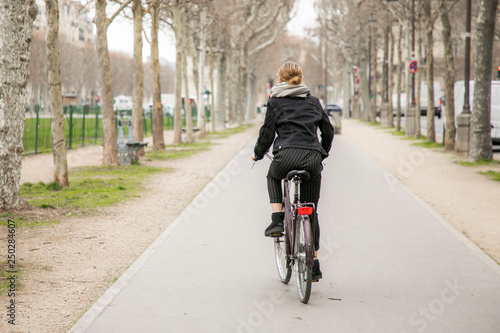 Wallpaper Mural Woman riding a bike Torontodigital.ca