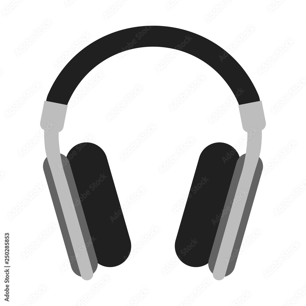 Vector headphones icon isolated on white background. Vector illustration for your design. Vector headphones icon isolated on white background. Vector illustration for your design.
