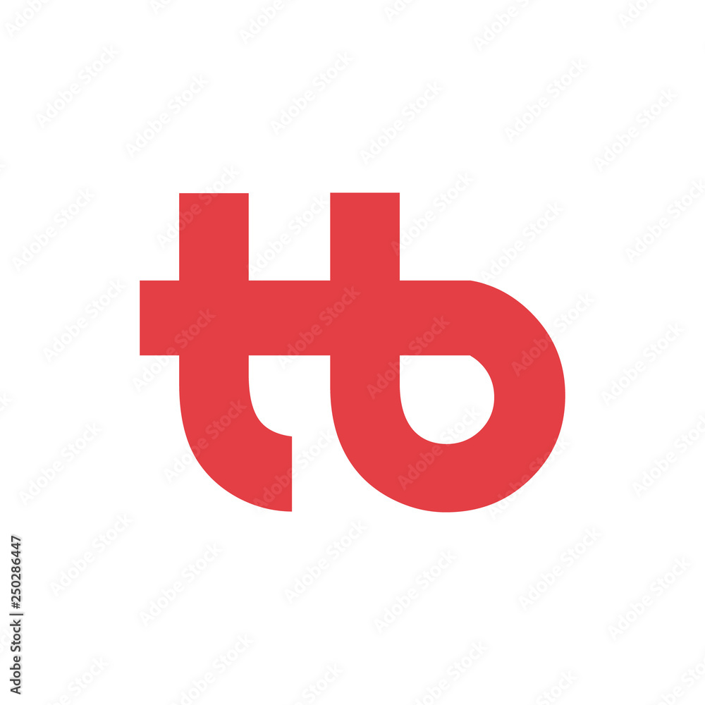vector illustration logo company letter t h and b vector illustration logo company letter t h and b