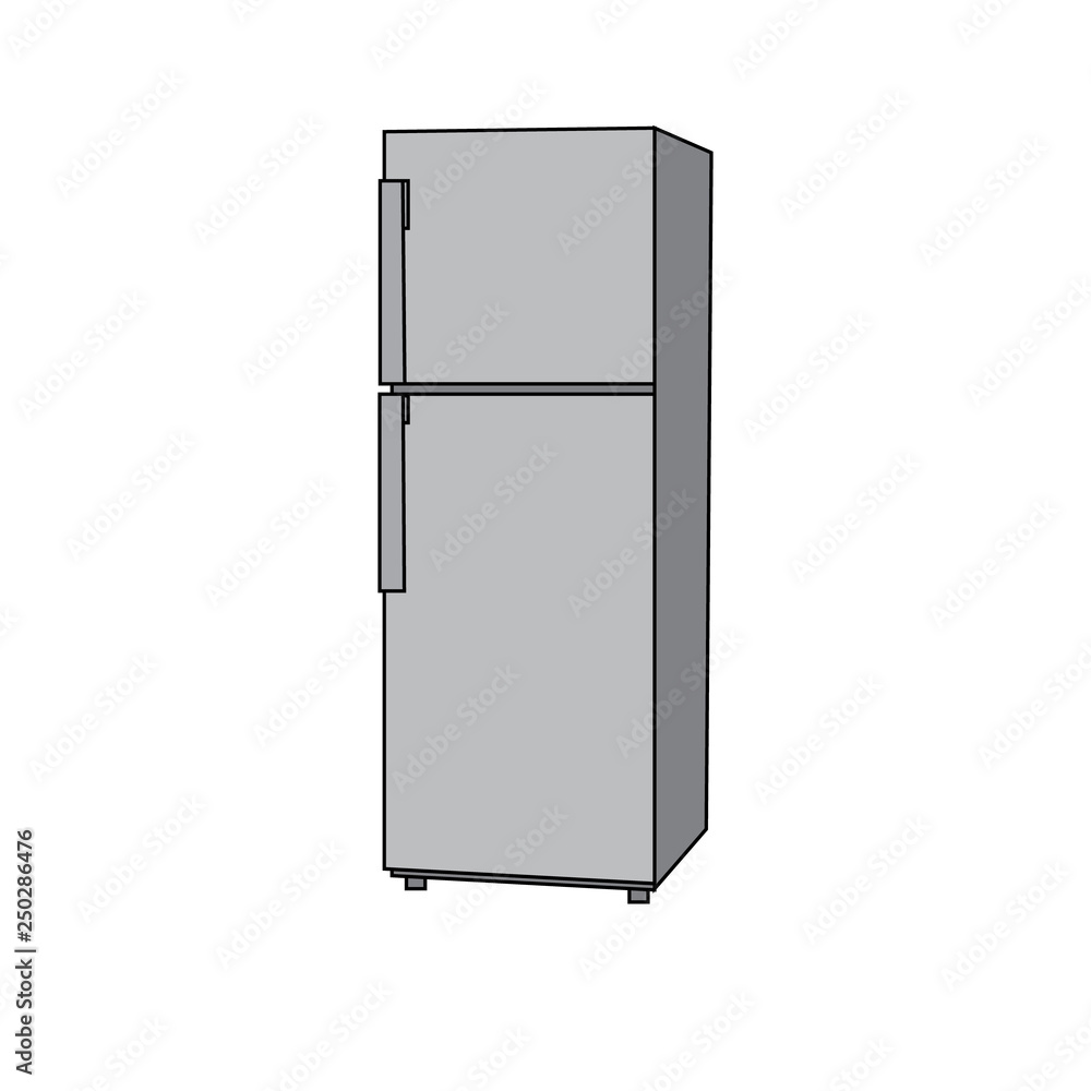 vector illustration of two-door fridge vector illustration of two-door fridge
