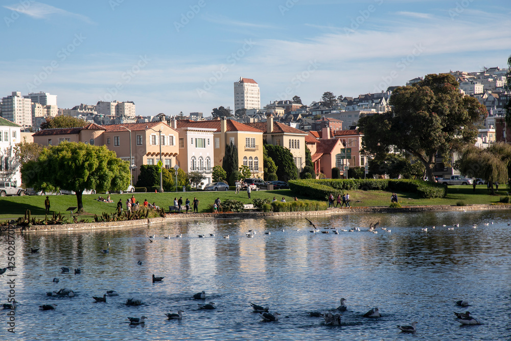 Obraz premium Typical house view in San Francisco