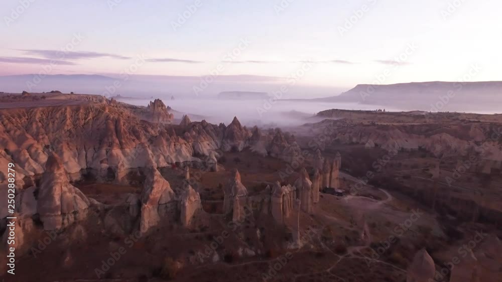 Cappadocia, dawn aerial view in a foggy morning, jb01 Cappadocia, dawn aerial view in a foggy morning, jb01