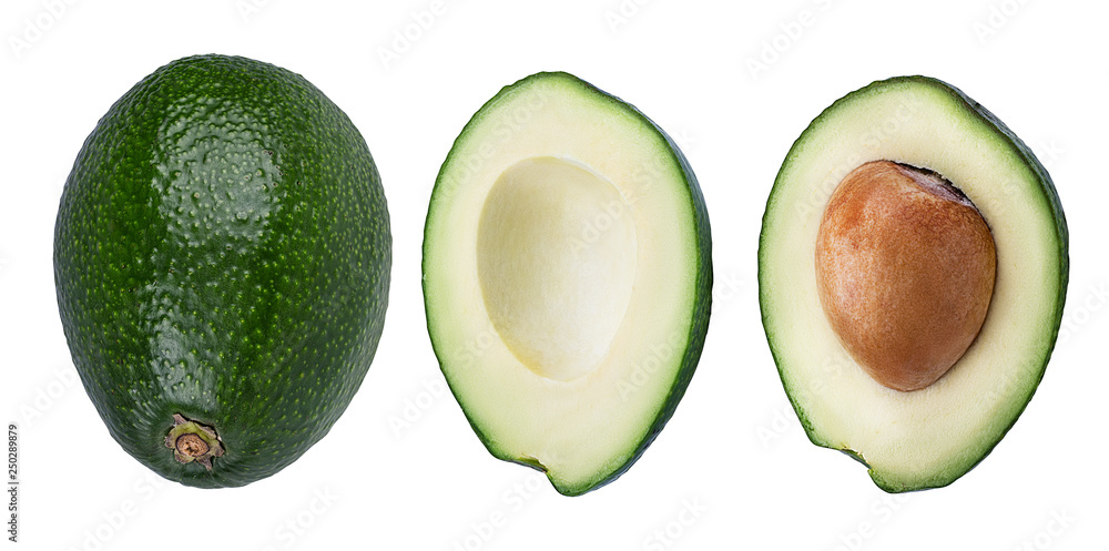 Fresh avocado isolated on white background with clipping path Fresh avocado isolated on white background with clipping path