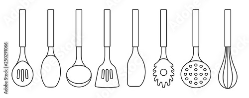 Kitchen utensils set. isolated on white background