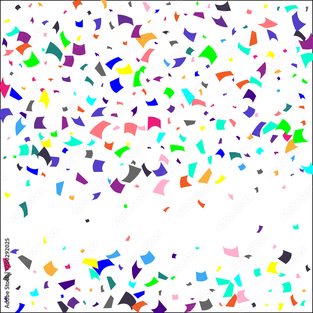 Colorful confetti on white background. Colorful confetti on white background.