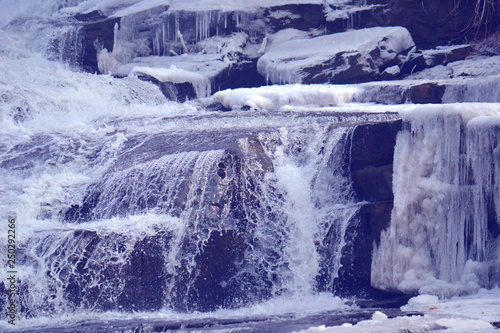 blue waterfall