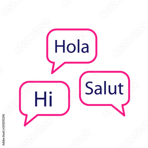 Language courses color icon