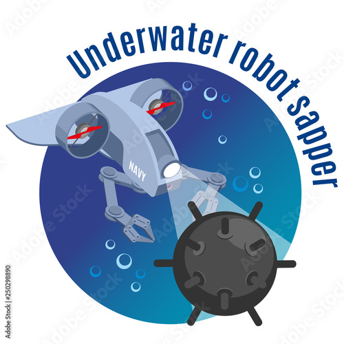 Underwater Robot Sapper Round Background