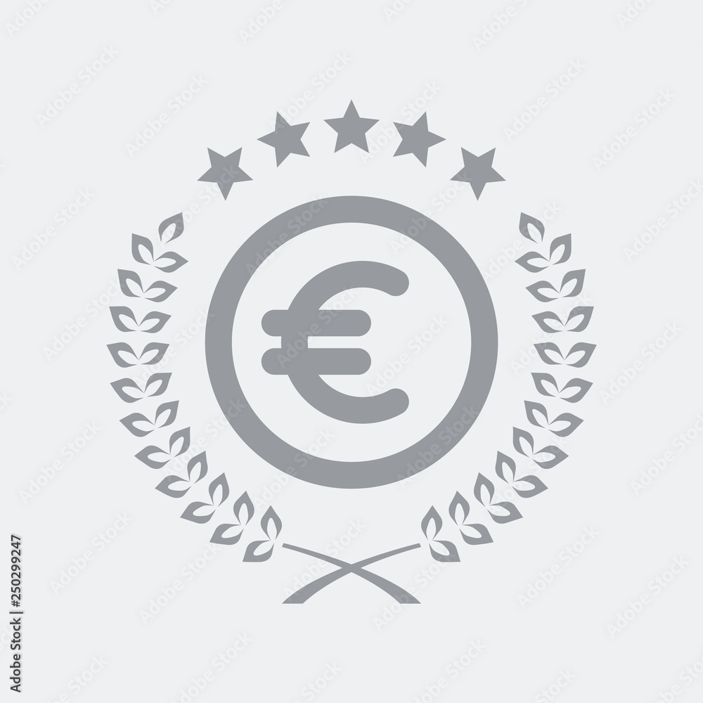 Obraz premium Laurel wreath with Euro symbol