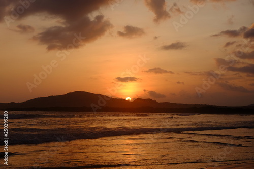Beach sunset background