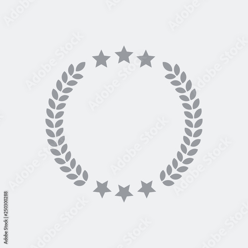 Award laurel icon and star