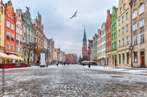 The Long Market, a famous street of Gdansk, Poland