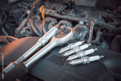 replacing spark plugs in the car