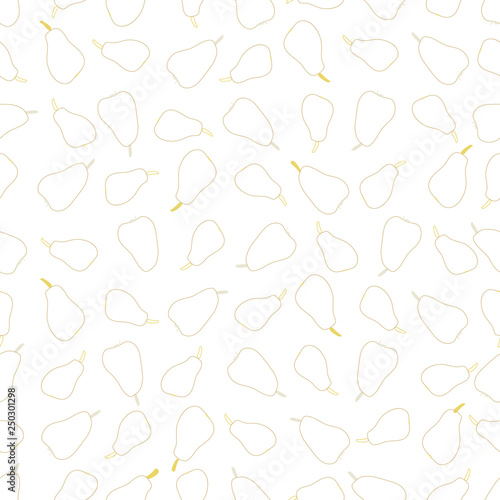 seamless hand drawn pattern with pear