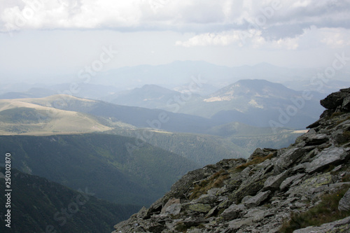 Pietrosul Rodnei Peak in the Carpathian Mountains, Romania. photo