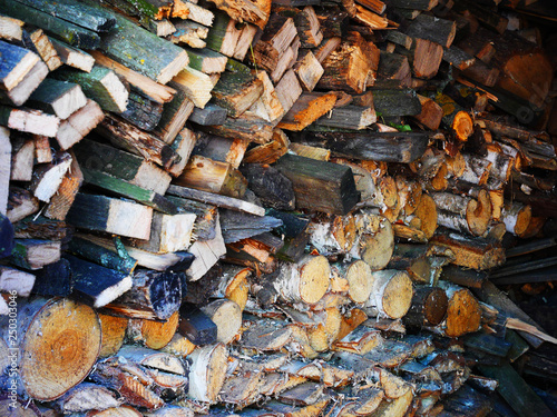 firewood in the barn