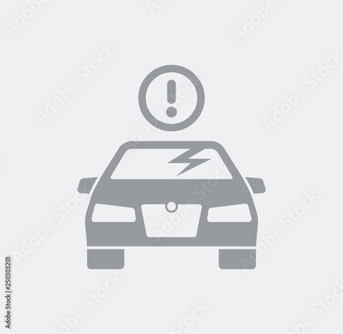 Alert for car glass broken