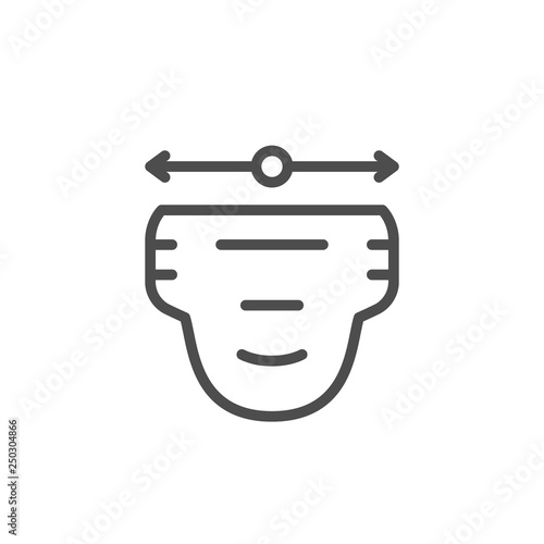 Diaper size line icon