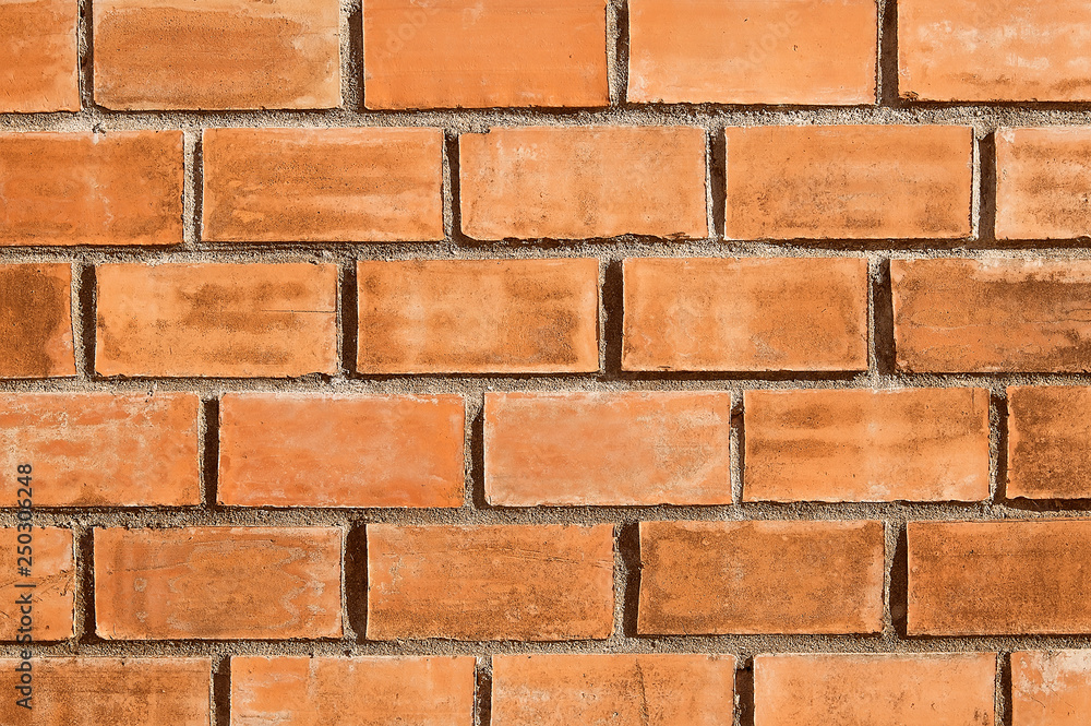 Fototapeta premium Old red brick wall background texture