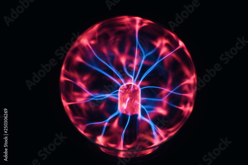magic plasma lamp by Nikola Tesla.(close-up)