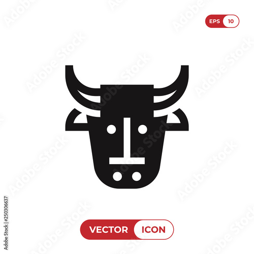 Cow head vector icon