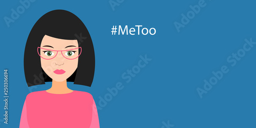 Me too, women's movement against sexual assault and harassment.  Vector