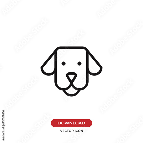 Dog face vector icon