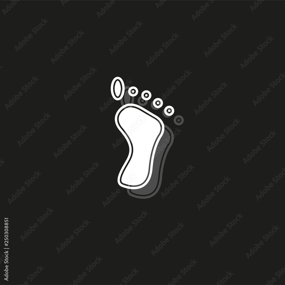 footprint symbol, vector foot print illustration - human foot print sign footprint symbol, vector foot print illustration - human foot print sign