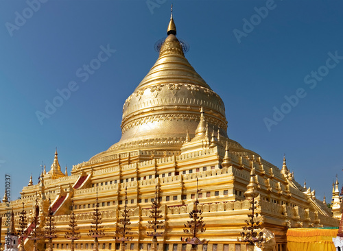 Burma, Asia - Golden, buddhist temple