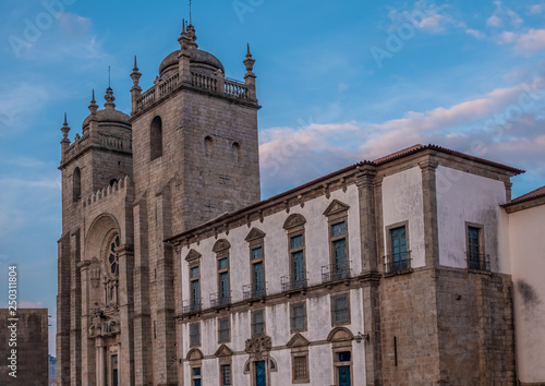 Cathedral of Porto, the second-largest city in Portugal. Located along the Douro river estuary in Northern Portugal. Its historical core is a UNESCO World Heritage Site © Luis