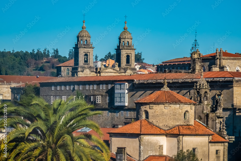 Santiago de Compostela, capital of Galicia, Spain.The main destination of the Way of St. James, a leading Catholic pilgrimage route since the 9th century. Its Old Town is a UNESCO World Heritage Site.