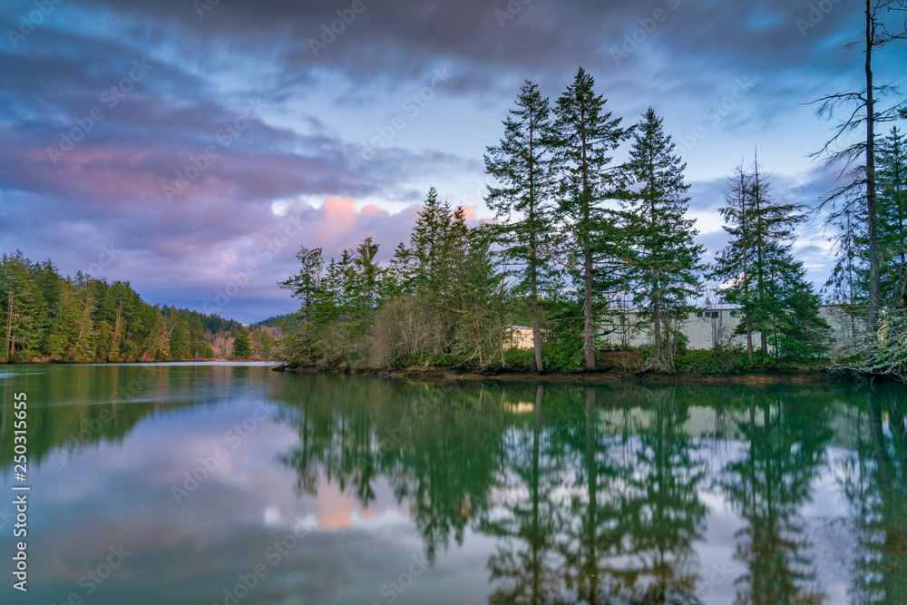 Fototapeta premium Mud Bay At Sunset